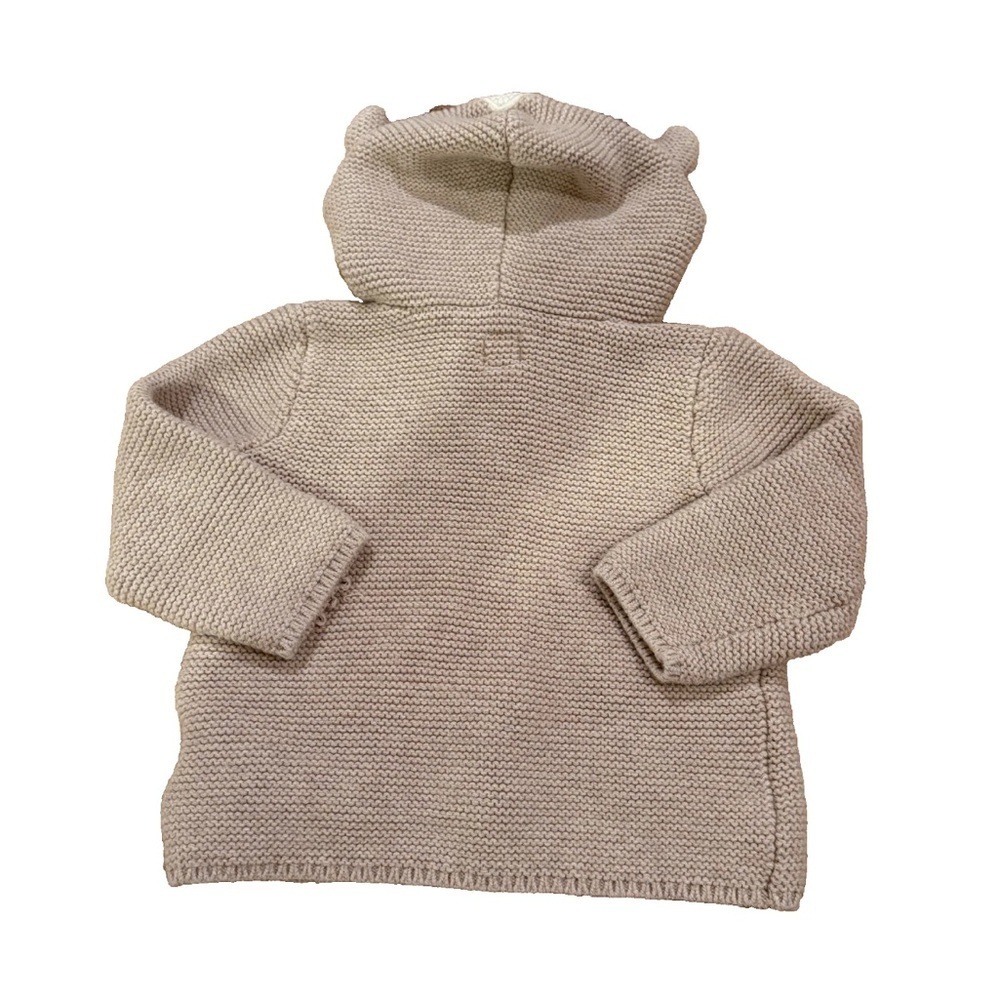 Baby Gap Reindeer Sweater Beige Tan Knit Button Christmas Holiday - Picture 2 of 5